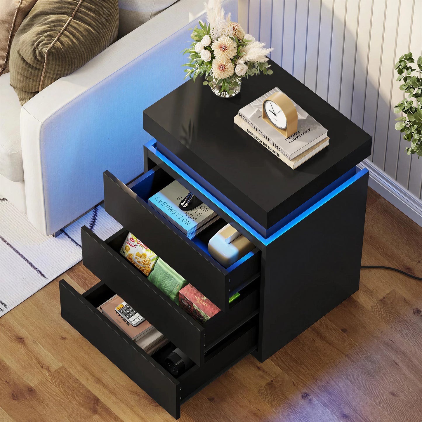 Smart LED Bedside Table
