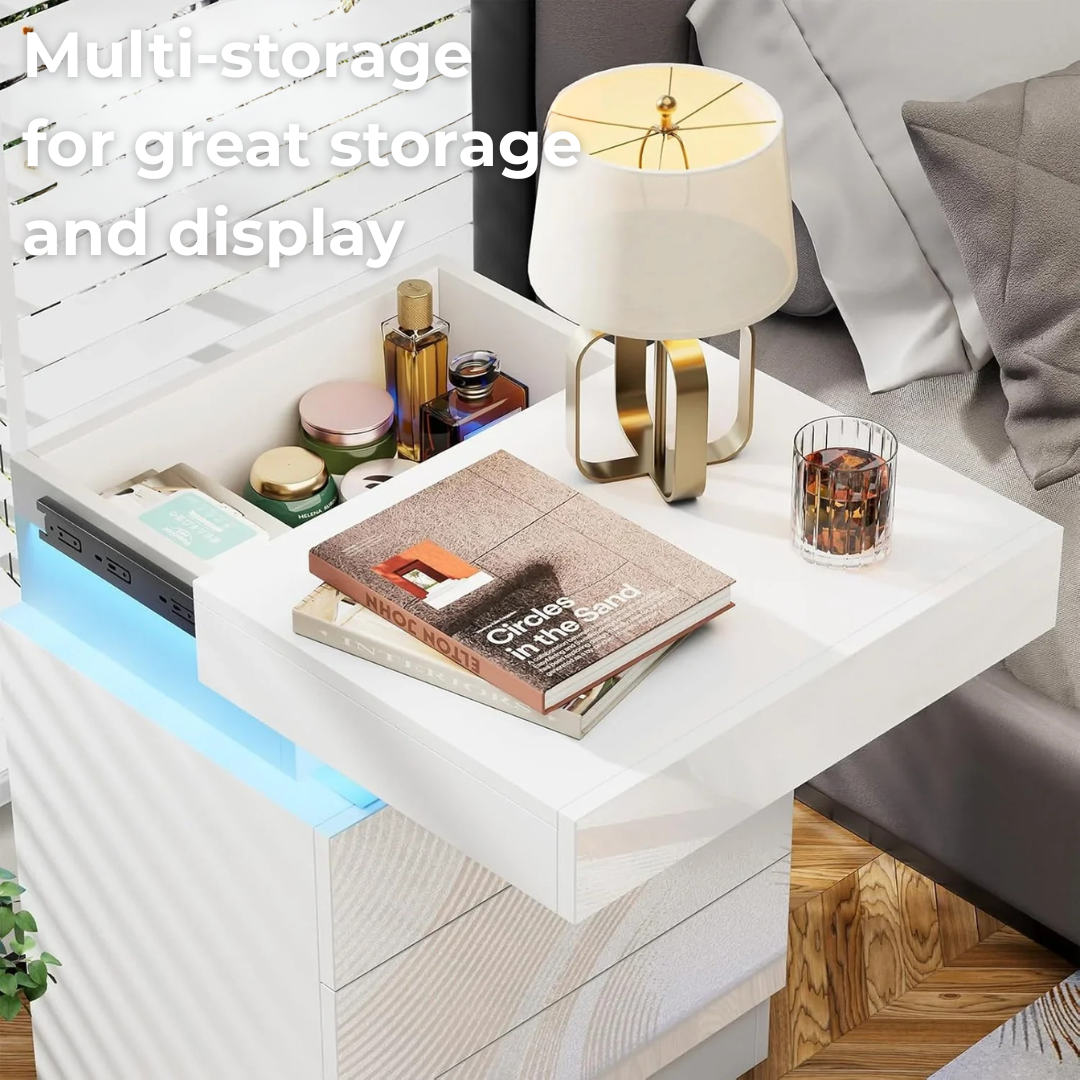 Smart LED Bedside Table