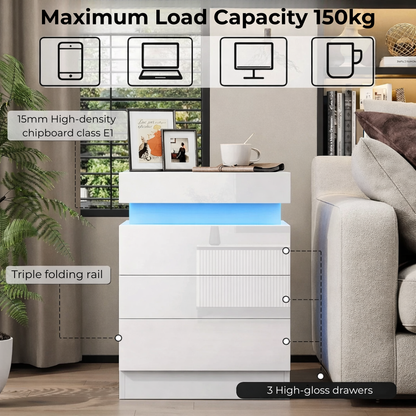 Smart LED Bedside Table